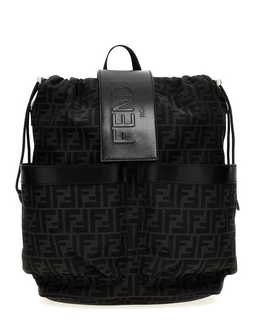 Fendi Black 'Strike Medium' Backpack for men