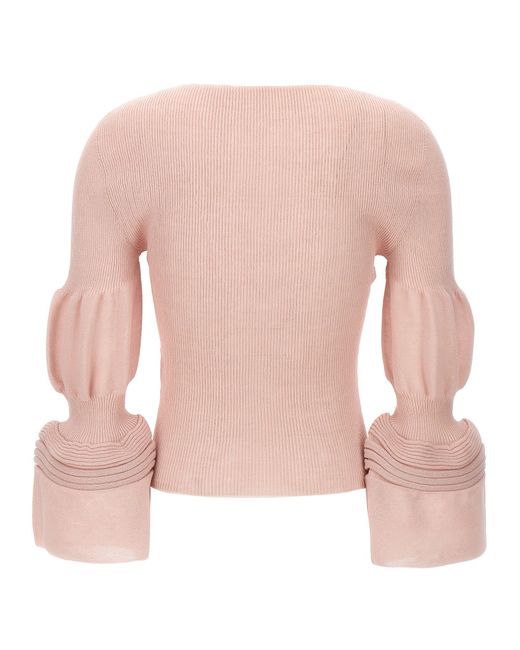 Issey Miyake Pink 'Assemblage Branch' Top