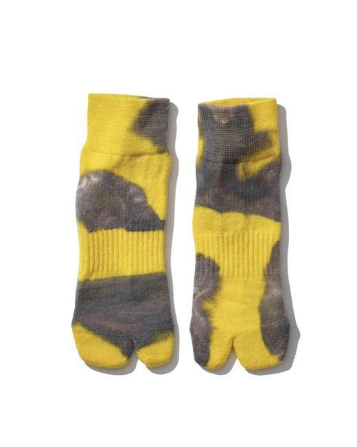 Mountain Research. Yellow "Tie Dye Tabi" Socks for men