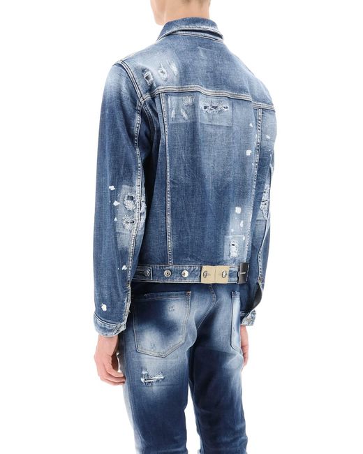 DSquared² Blue Dan Jean Worker Denim Jacket for men