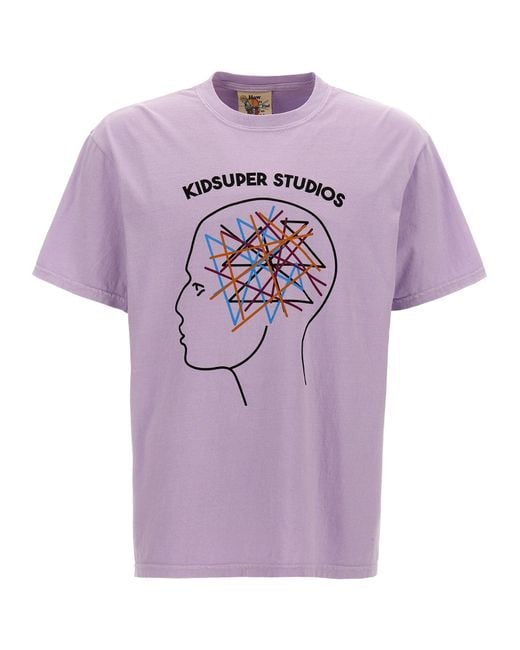 Kidsuper Purple Thoughts In My Head Tee T-shirt for men