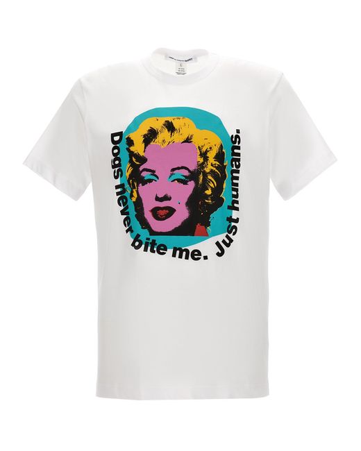 Andy Warhol T Shirt Bianco di Comme des Garçons in Gray da Uomo
