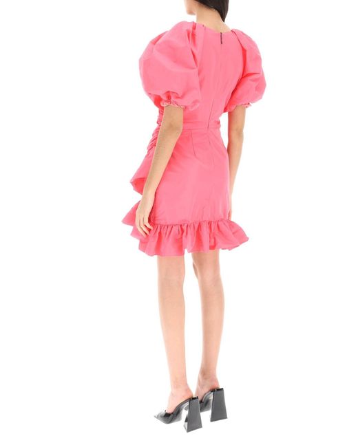 MSGM Pink Draped Mini Dress