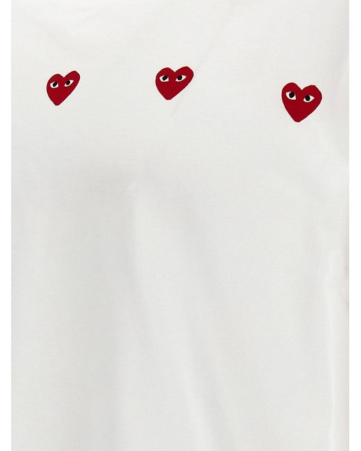 COMME DES GARÇONS PLAY White 'Multi Heart' T-Shirt for men