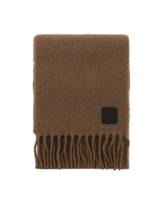 Totême  Brown Toteme Brushed Wool Scarf
