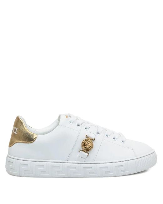 Sneakers Con Motivo Greek Key-Donna di Versace in White