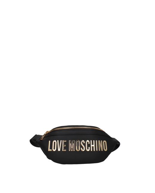 Love Moschino Black Backpacks And Bumbags Eco Friendly Polyurethane