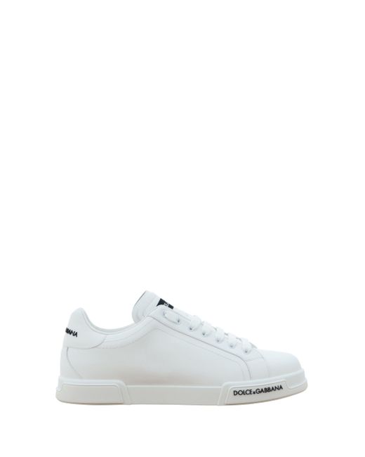 Sneaker custom 2.Zero in pelle di vitello con dettagli a contrasto di Dolce & Gabbana in White da Uomo