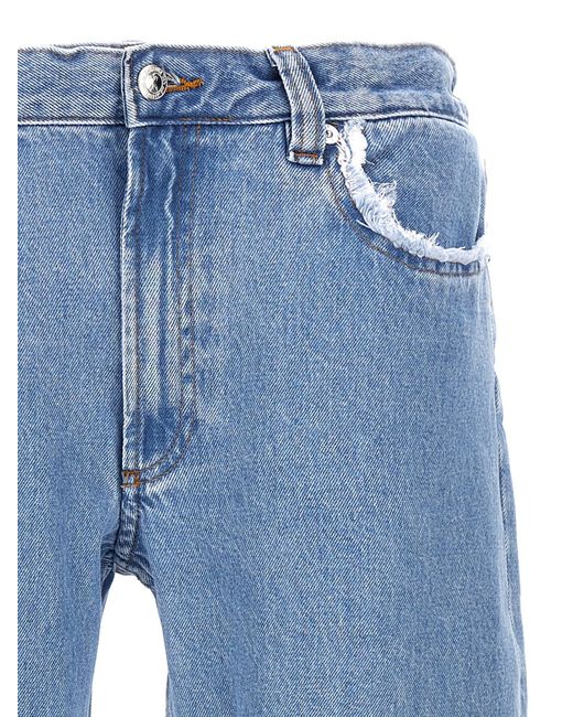 Relaxed Raw Edge Jeans Celeste di A.P.C. in Blue