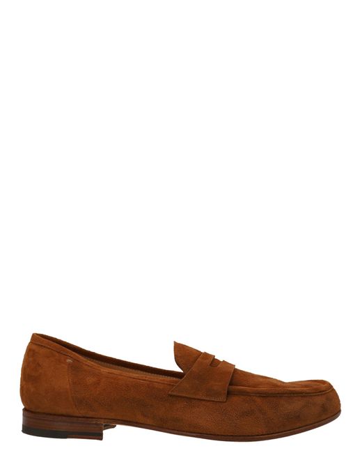 Lidfort Brown 'velvet' Loafers for men