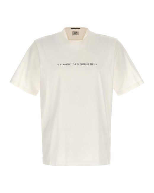 The Metropolis Series T Shirt Bianco di C P Company in White da Uomo