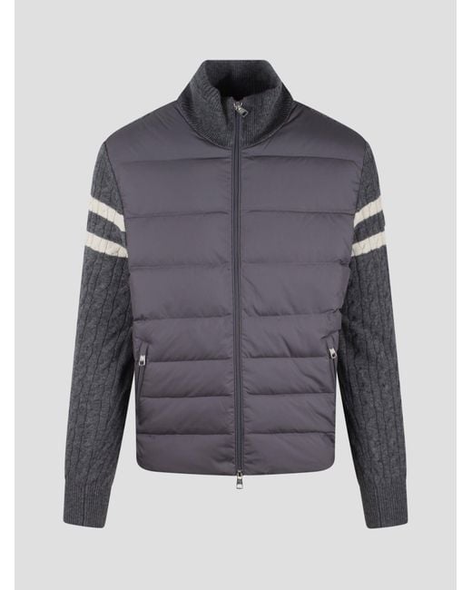 Moncler Padded Wool & Mohair Zip-Up Cardigan ★関税込★ Black Padded Wool & Mohair Zip-Up Cardigan - Sweaters