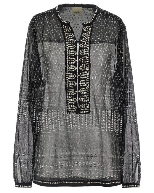 Blusa 'Nickie' di Isabel Marant in Black