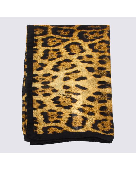 Roberto Cavalli Metallic Viscose Scarves And Silk