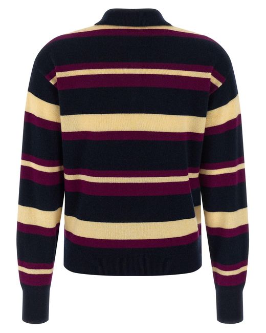 Guest In Residence Blue Collegiate Stripe Polo Multicolor