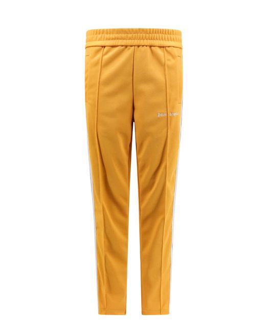 Pantalone Jogging Classic Logo di Palm Angels in Yellow da Uomo