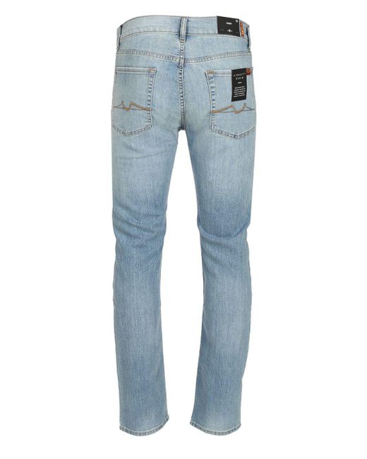 7 For All Mankind Blue Walking Hours Jeans Light for men