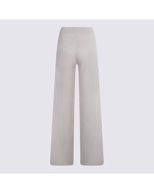 Trousers Blacks And Greys-Donna di Allude in White