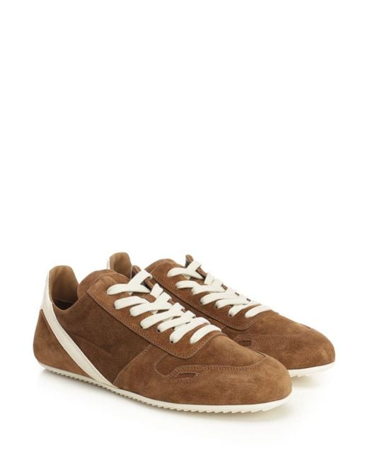 Rick Owens Brown Minimal Sneakers Beige