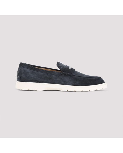 Suede Loafers-Uomo di Tod's in Blue da Uomo
