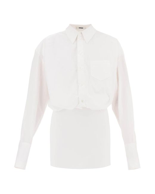 Interior White Nuno Mini Shirt Dress