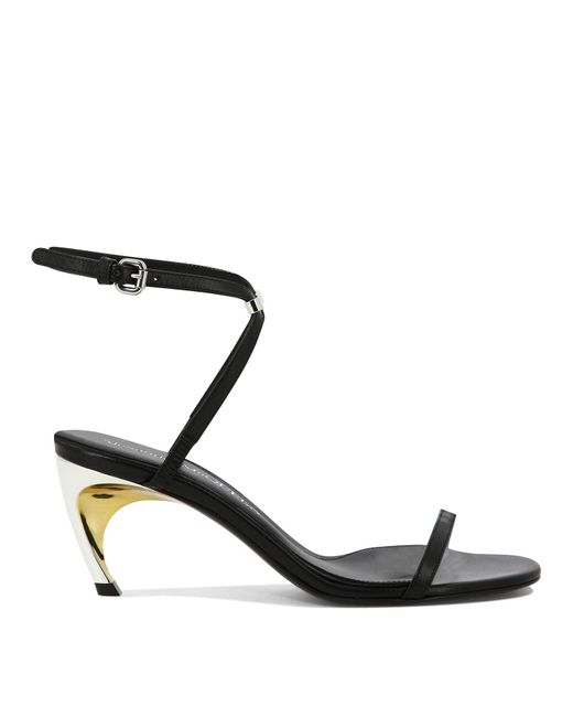 Alexander McQueen Black "Armadillo" Sandals