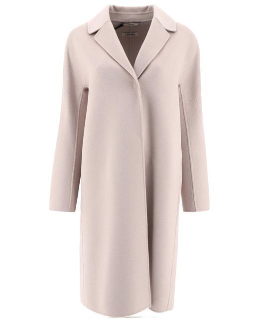 Max Mara Pink Regina Single Breasted Coat