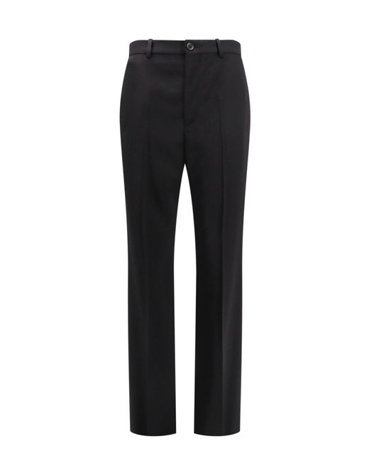Pantalone Slim Fit in lana di Balenciaga in Black
