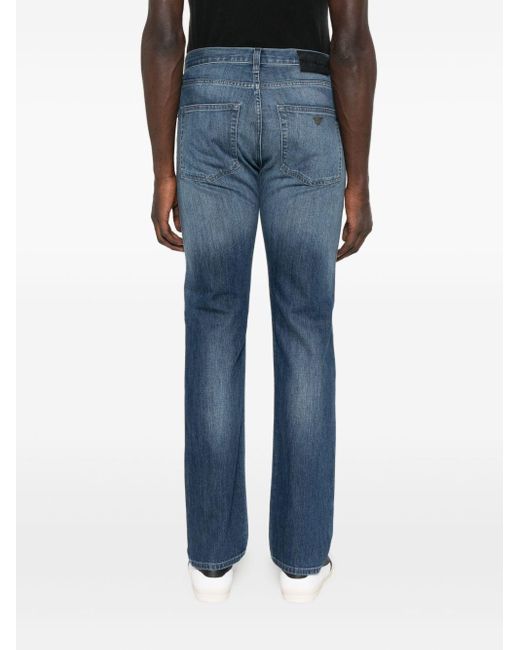 Jeans Con Design A Cinque Tasche di Emporio Armani in Blue da Uomo