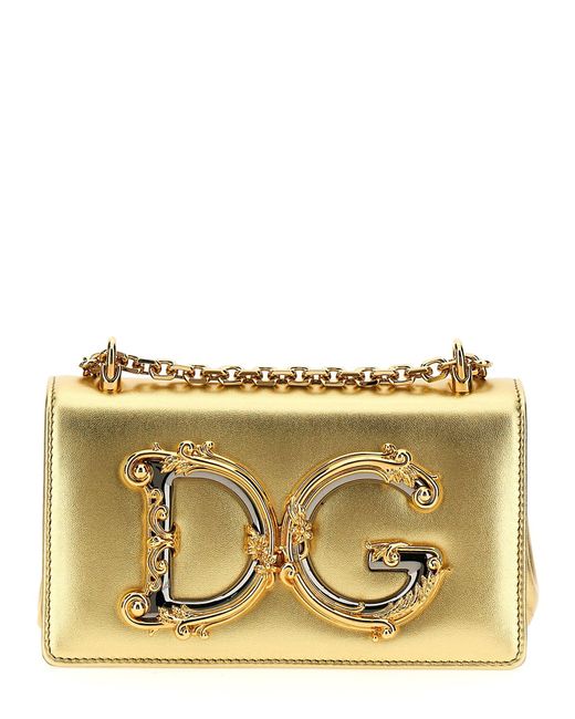 Dolce & Gabbana Metallic Dg Girls Crossbody Bags