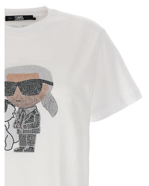 Ikonik 2,0 T Shirt Bianco di Karl Lagerfeld in White