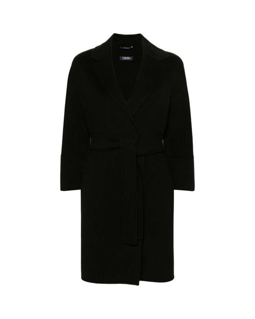 Max Mara Black Wool Coats
