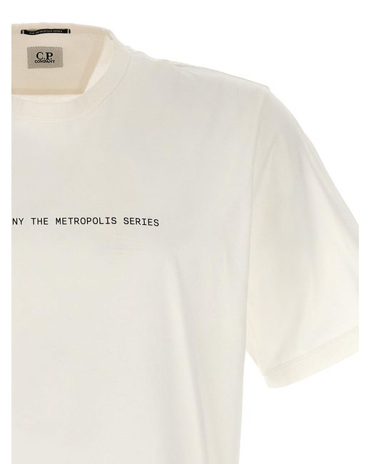 The Metropolis Series T Shirt Bianco di C P Company in White da Uomo