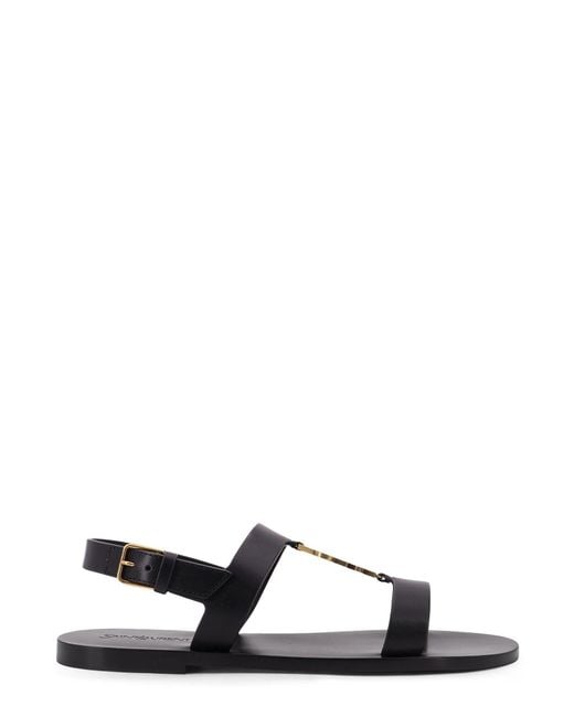 Saint Laurent Black 'Cassandre' Sandals for men