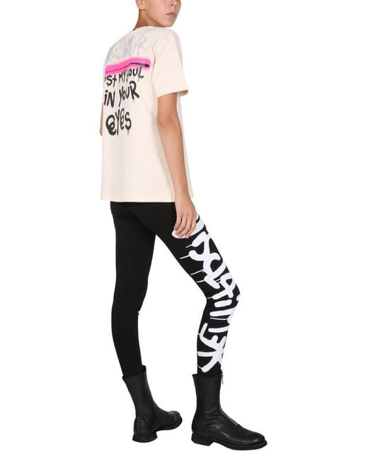 DISCLAIMER White T-Shirt With Crystal Logo