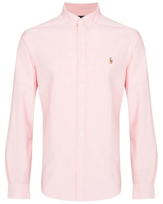 Polo Ralph Lauren Pink Slim-Fit Cotton Oxford Shirt for men