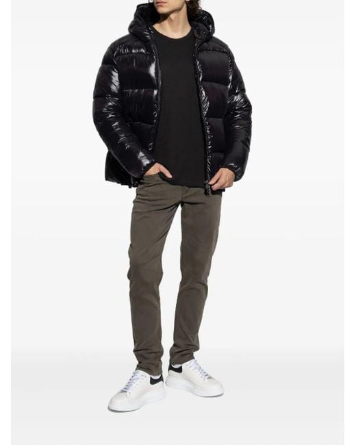 Save The Duck Black Edgard Down Jacket With Laqué Finish for men