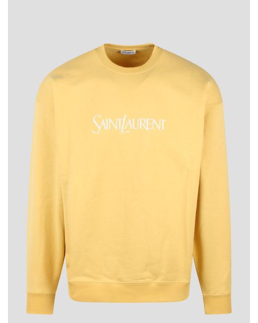 Sweatshirt di Saint Laurent in Yellow da Uomo