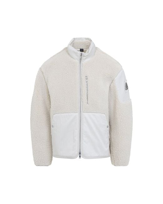 Moose Knuckles White Down Jackets Nude & Neutrals for men