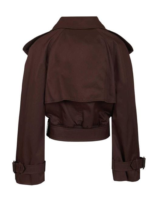 Burberry Brown Cropped Trench Coat Coats