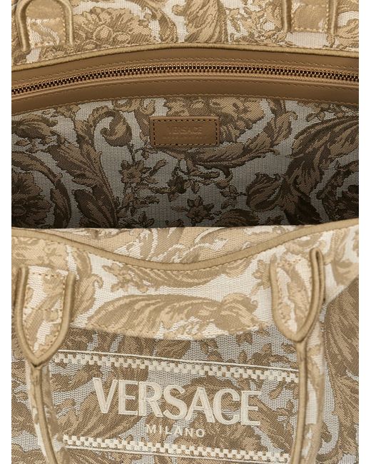 Versace Natural Athena Barocco Tote Bag