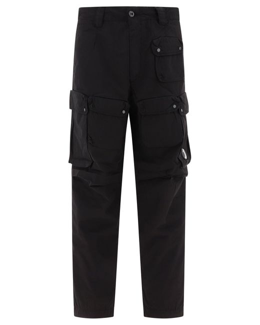"Rip Stop" pantaloni cargo di C P Company in Black da Uomo