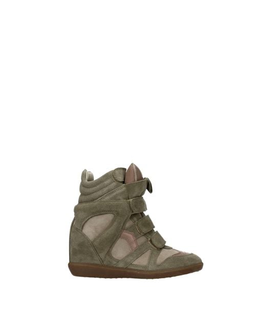 Isabel Marant Sneakers Bekett Suede Green Taupe