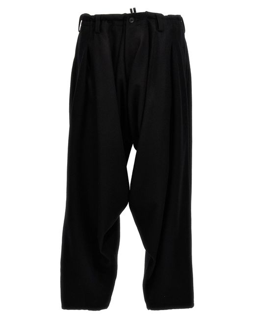 Low Crotch Pantaloni Nero di Yohji Yamamoto in Black da Uomo