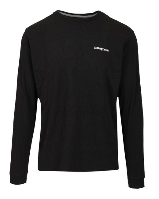 Patagonia Black P-6 Logo Responsibili-Tee T-Shirt for men