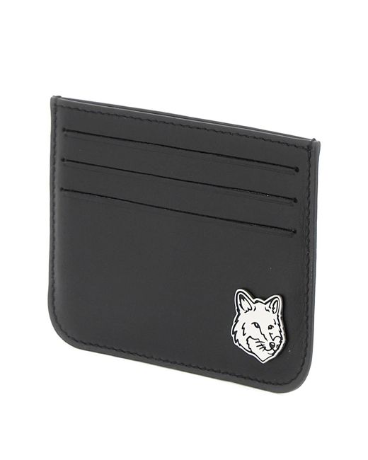 Maison Kitsuné Black Fox Head Card Holder for men