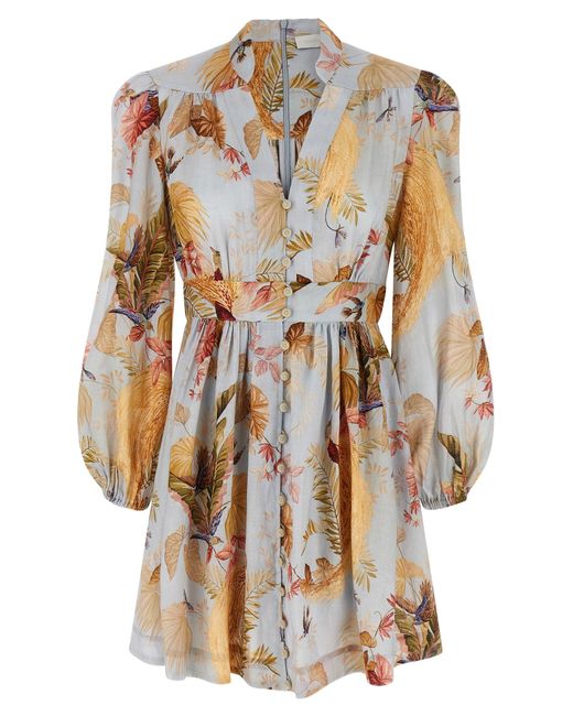 【関税込み】ZIMMERMANN Acension Plunge' dress Zimmermann Ascension Plunge Mini Dress | Neiman Marcus