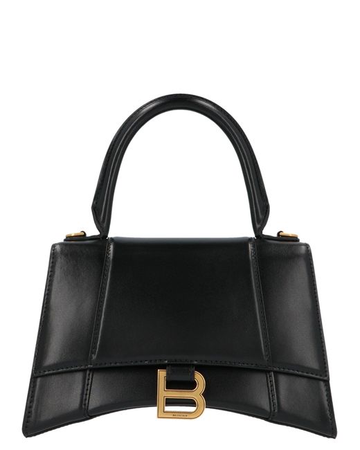 Balenciaga Black Hourglass Hand Bags