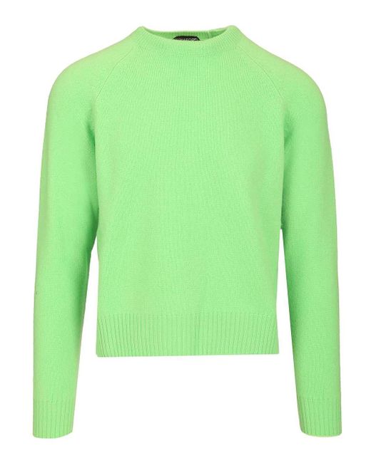 Tom Ford Green Cashmere Crew Neck Sweater for men