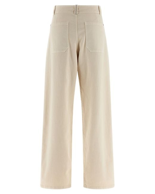Brunello Cucinelli Natural Pleat Pants